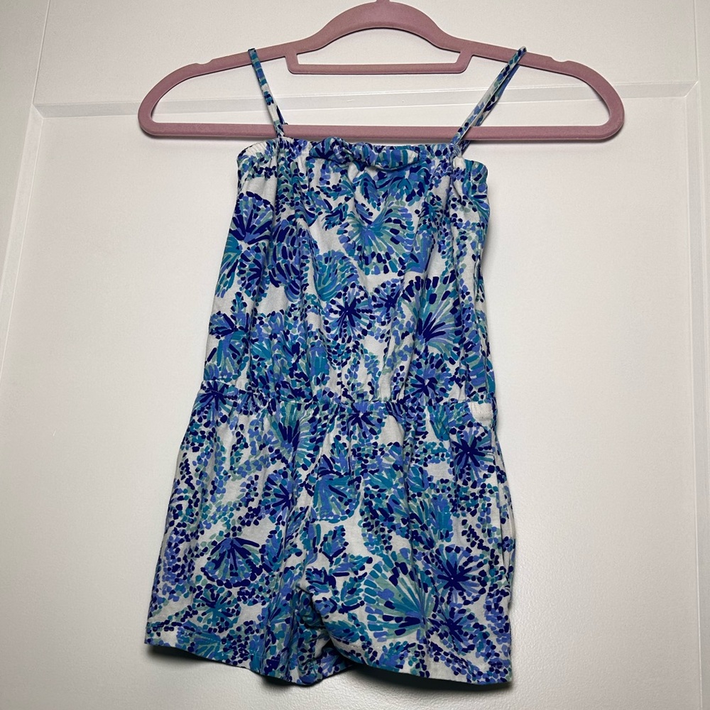 Lilly Pulitzer Blue Floral Kids Romper
